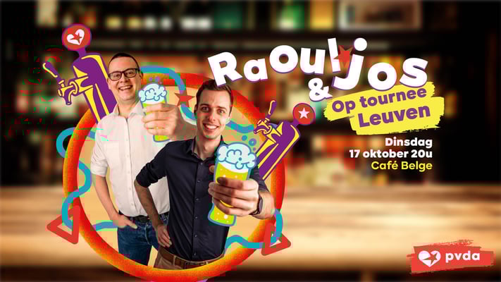 Raoul en Jos geven een vat 
