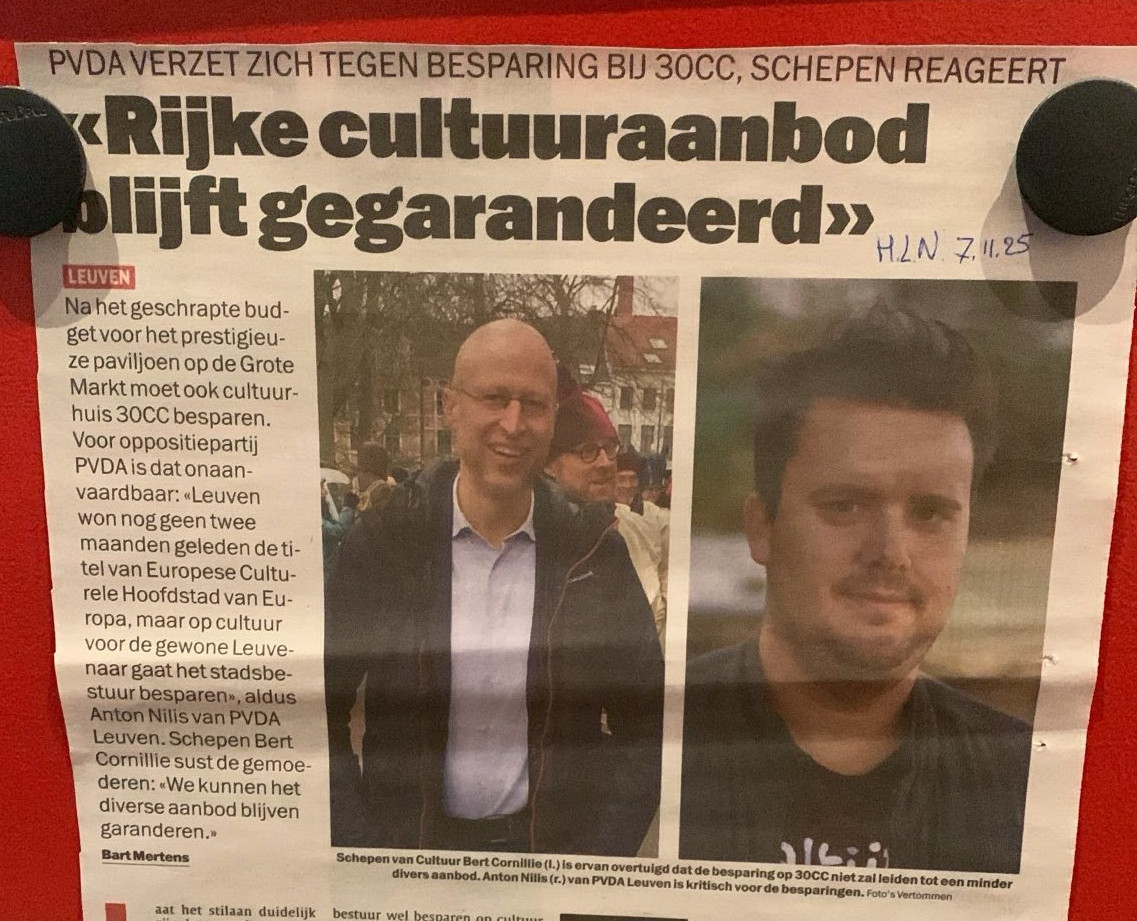 PVDA Leuven verzet zich tegen besparingen op 30cc